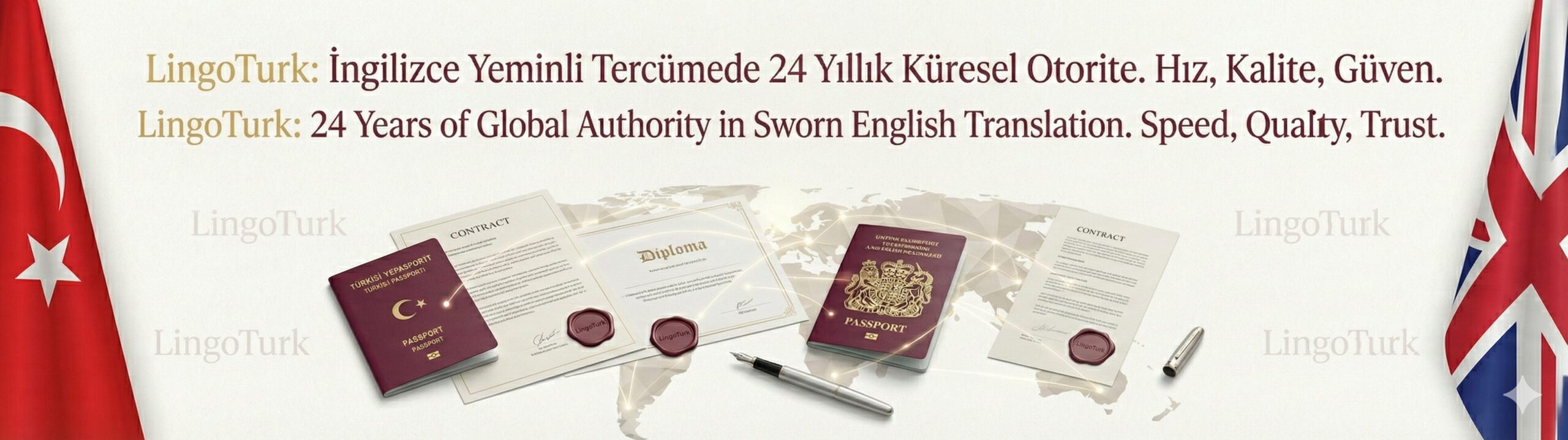 LingoTurk İngilizce yeminli tercüme - 24 yıllık küresel otorite, hız ve güven
